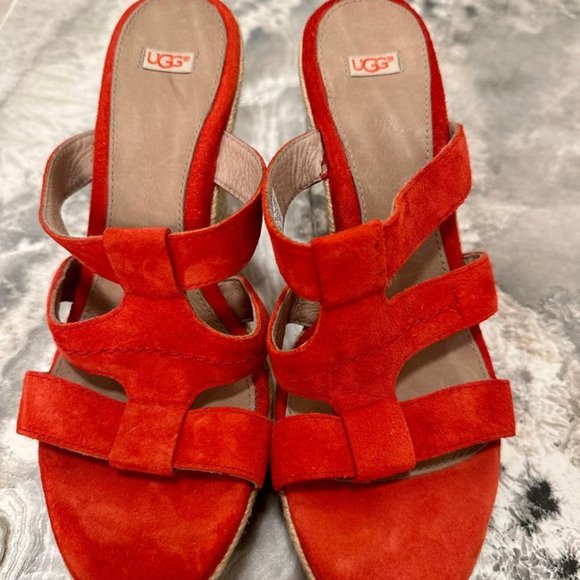 UGG Tawnie- LEATHER ESPADRILLES- Size 9 - Picture 2 of 5